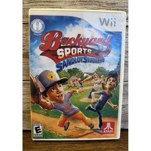Backyard Sports: Sandlot Sluggers (Nintendo Wii, 2010) Complete w/ Manual WORKS!